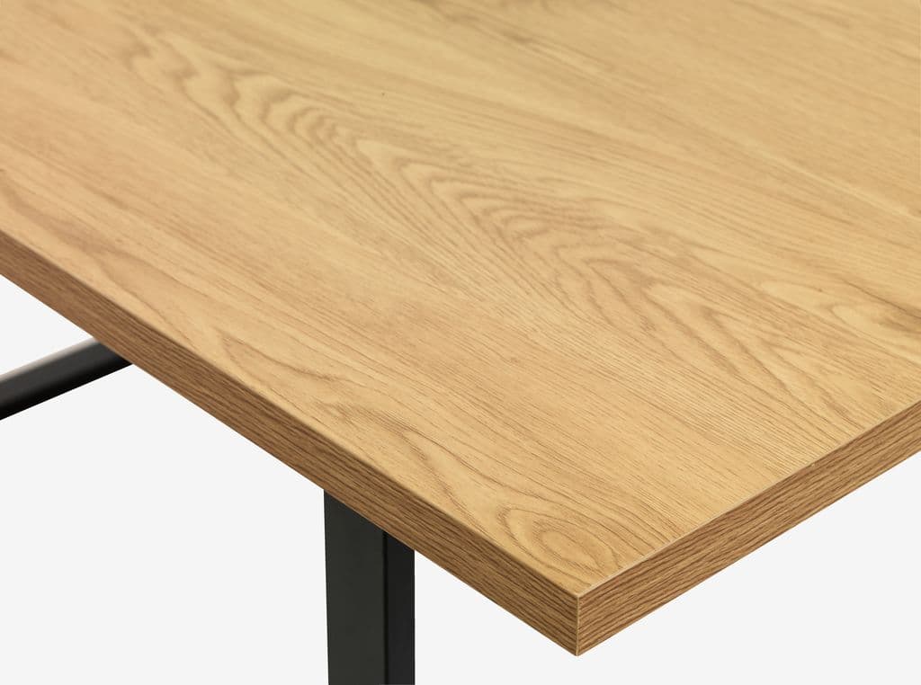 Mesa de jantar AABENRAA 90x160 cor carvalho/preto