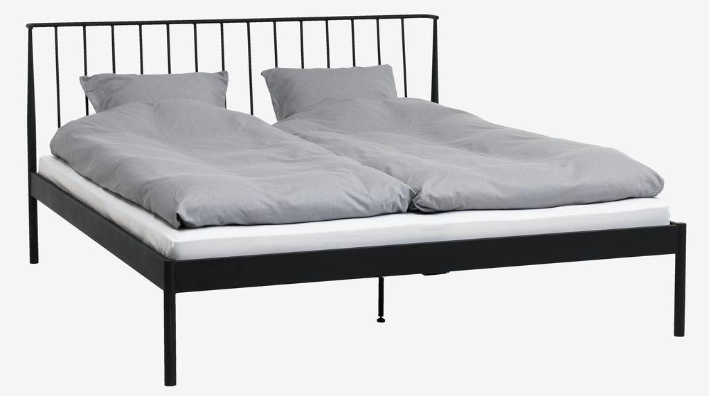 Estrutura de cama ABILDRO 180x200 preto