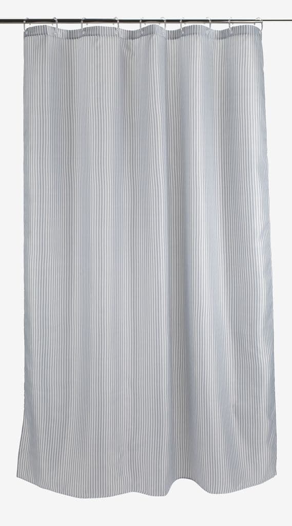 Cortina duche SUNDBY 180x200 cinzento/branco