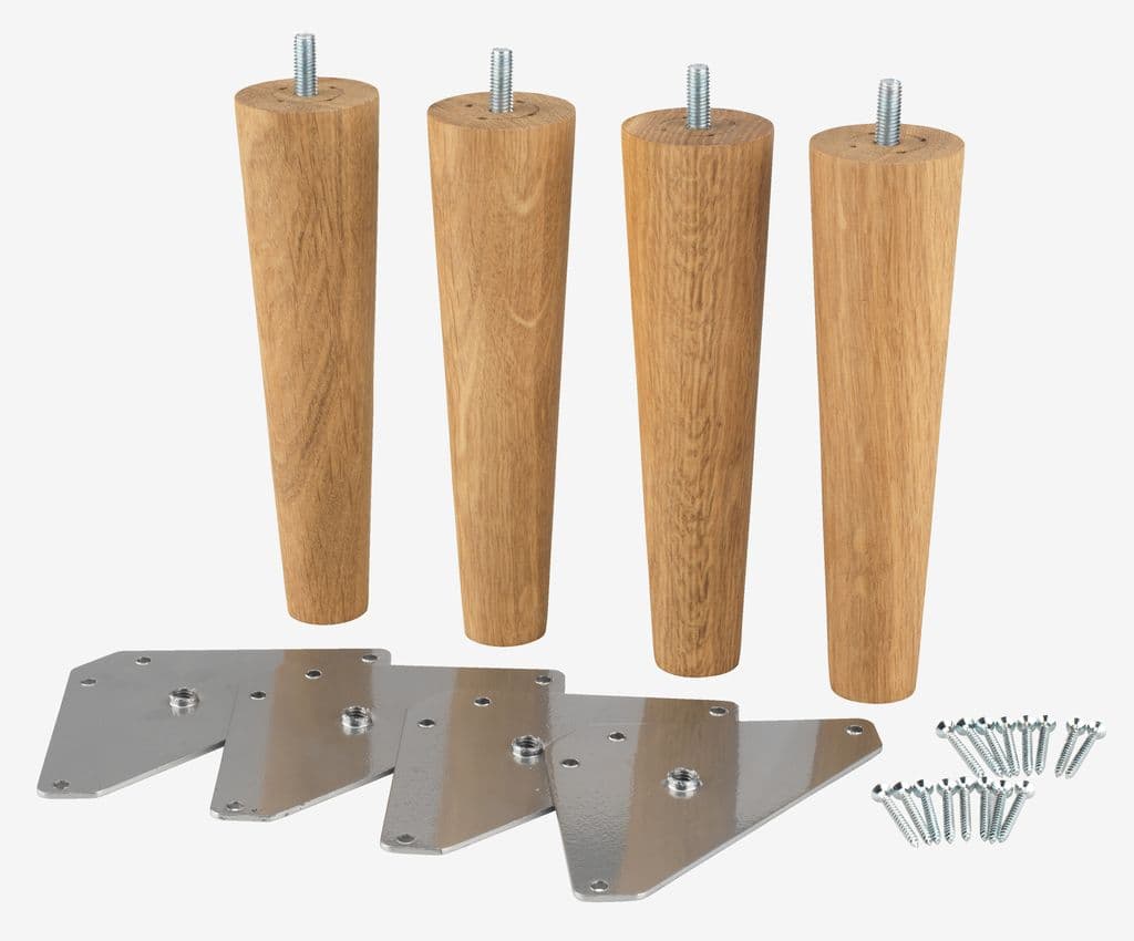 Pernas cama Ø5xA19cm HAMNELVA carvalho 4 unidades