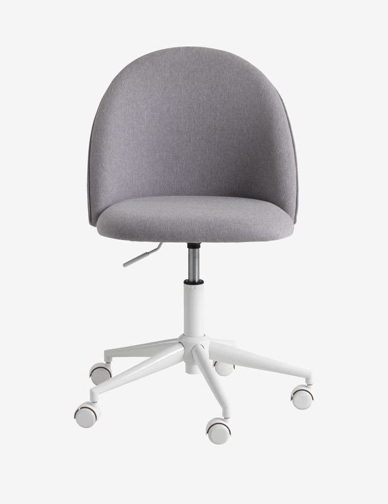 Cadeira de secretária KOKKEDAL tecido cinzento/branco