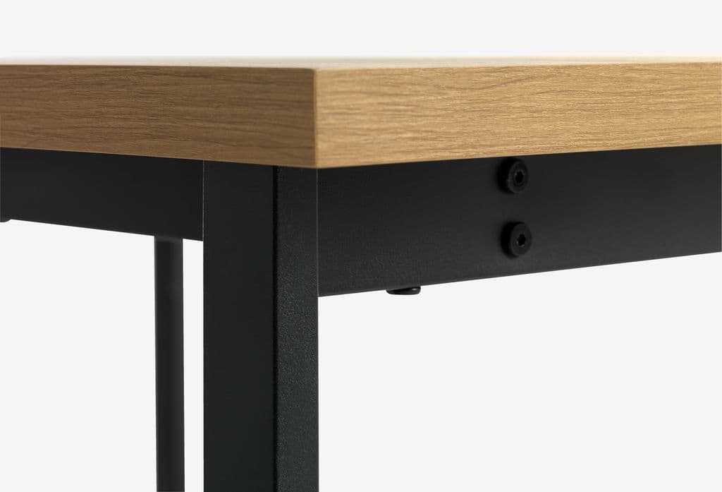 Mesa de jantar AABENRAA 80x120 cor carvalho/preto