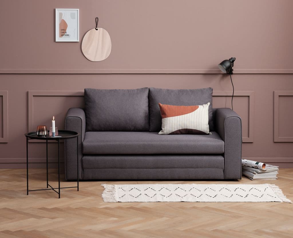 Sofá-cama SKILLEBEKK cinzento escuro