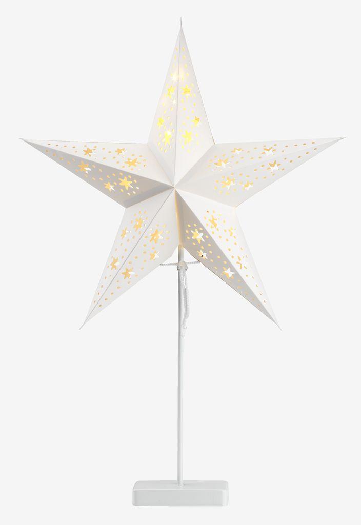 Estrela de Natal GULDTOP Ø43xA66cm branco c/LED