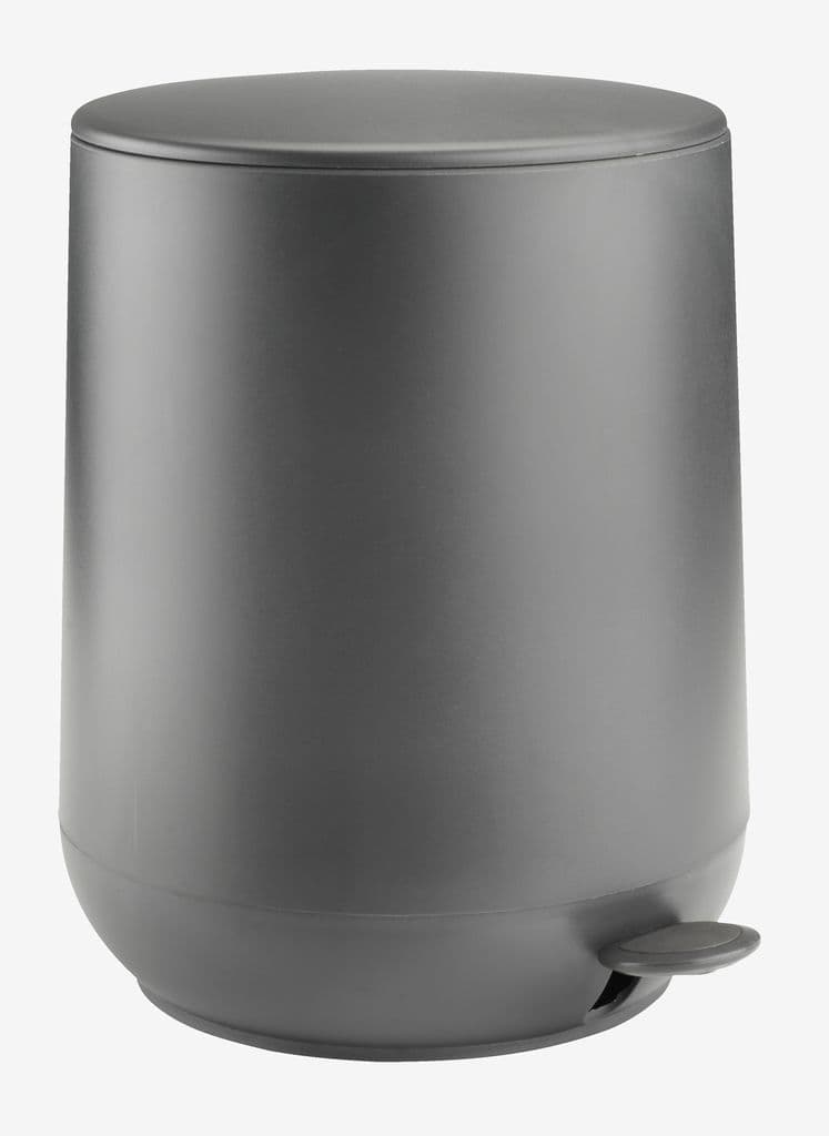 Balde de lixo pedal OXIE 5L fecho suave cinzento escuro