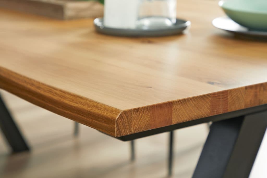 Mesa de jantar SANDBY 100x210 carvalho natural/preto