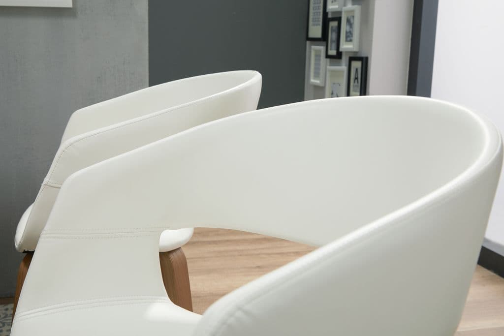 Cadeira de jantar HOLSTEBRO pele sintética branco