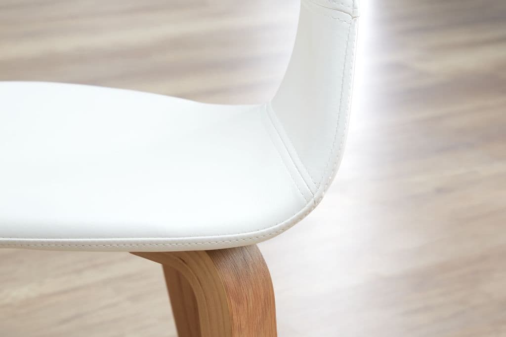 Cadeira de jantar HOLSTEBRO pele sintética branco