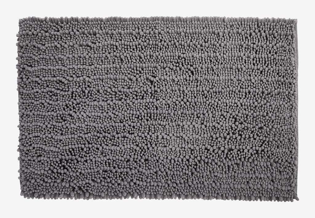 Tapete de casa de banho ROSVIK 50x80 cm chenille cinzento