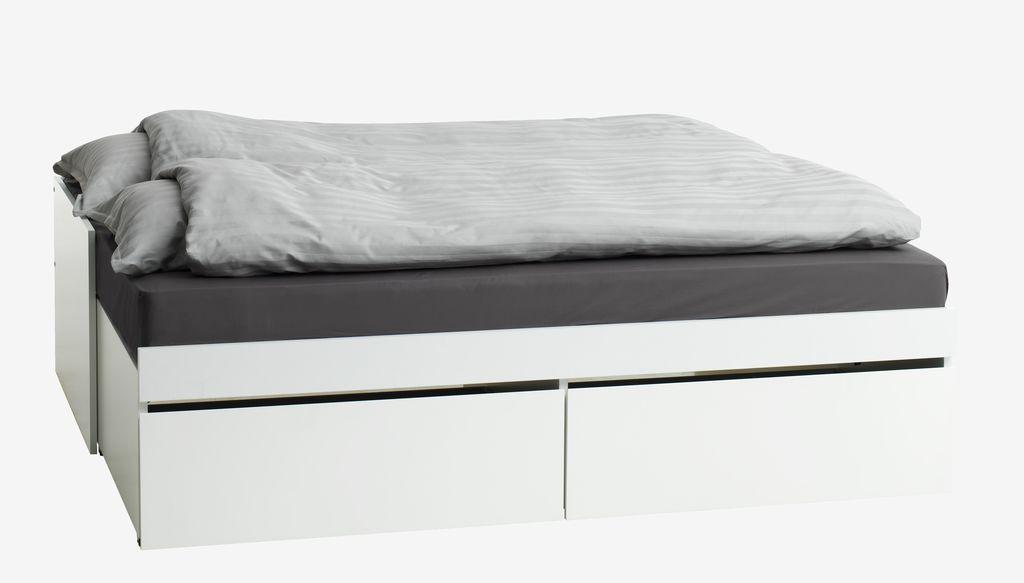 Cama com arrumação TANGBJERG 90/180x200 branco