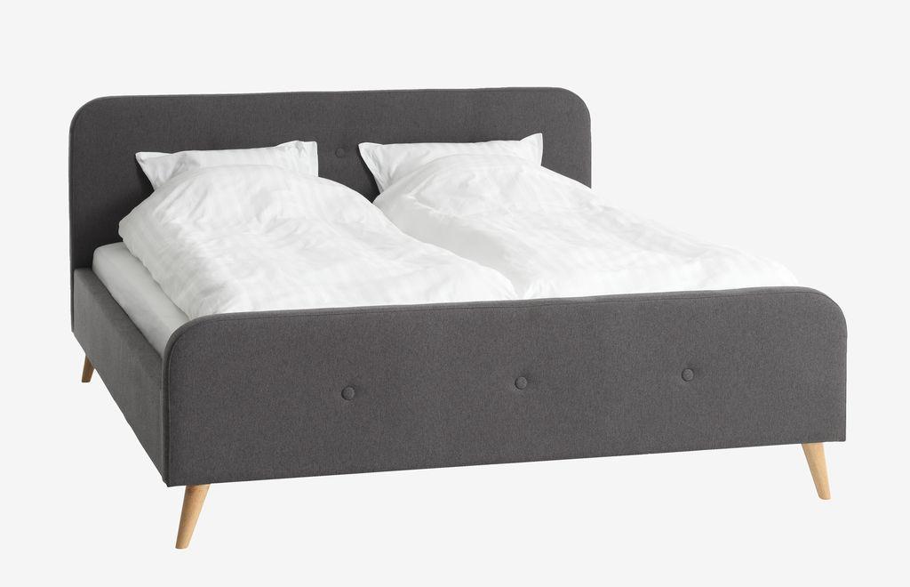 Estrutura de cama KONGSBERG 150x190 cinzento