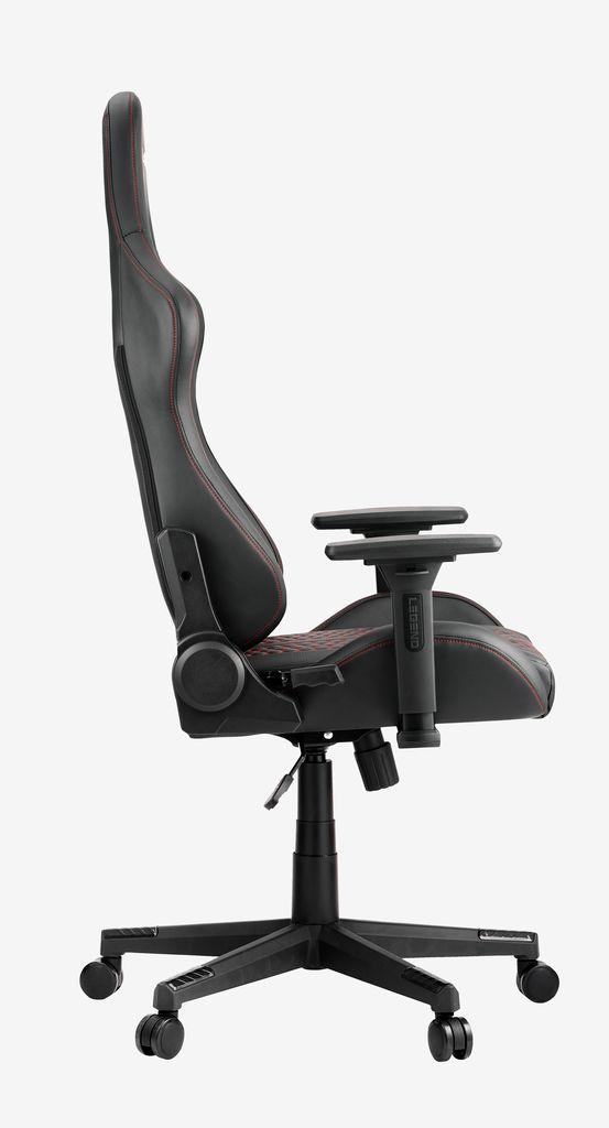 Cadeira gaming NIBE pele sintética preto/vermelho