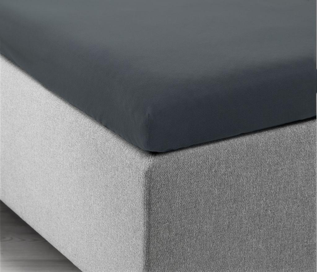 Lençol ajustável jersey JASMIN 90x200x6-10 cinzento