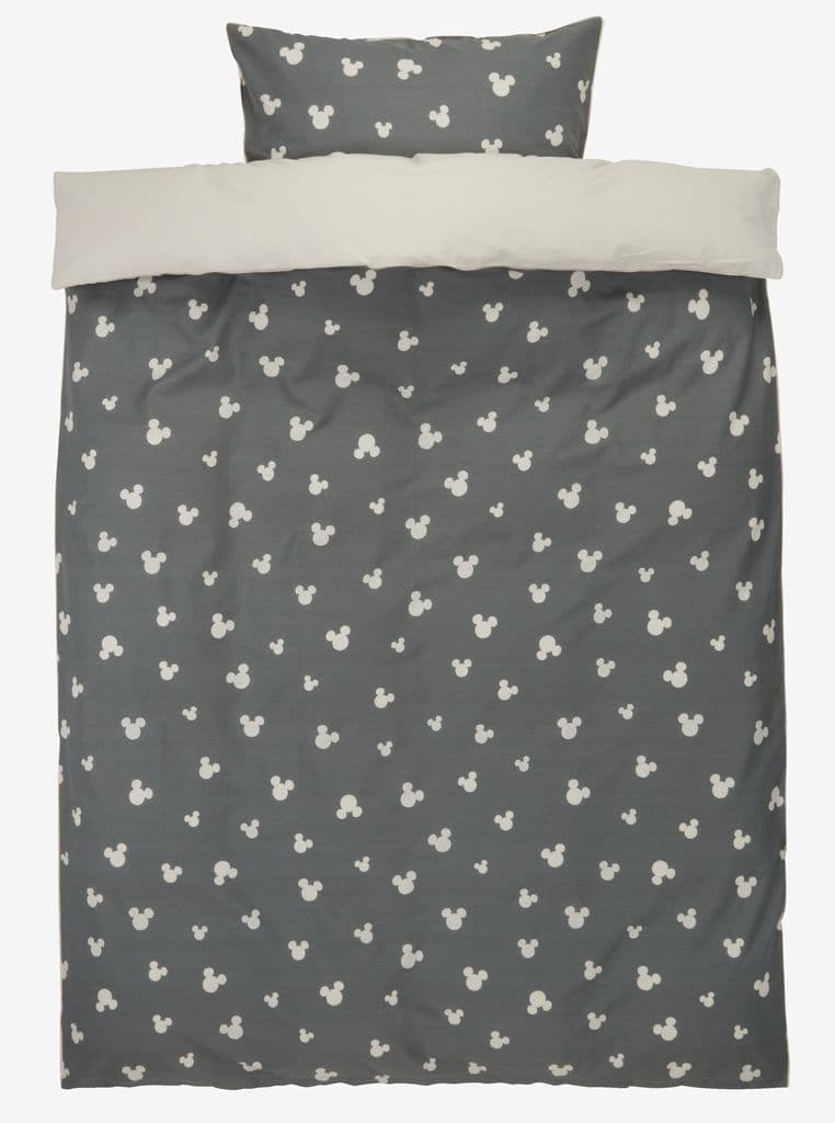 Conjunto capa edredão MICKEY 155x220 cinzento