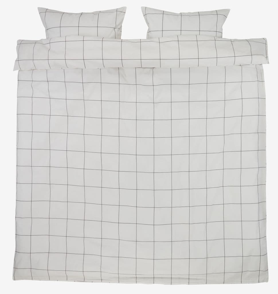 Conjunto capa edredão CRISTA 240x220 branco/preto