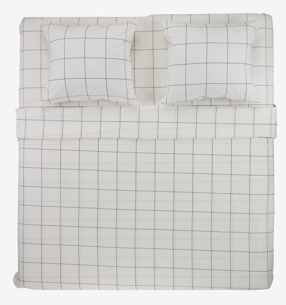 Conjunto de lençóis CRISTA 220x260 branco/preto
