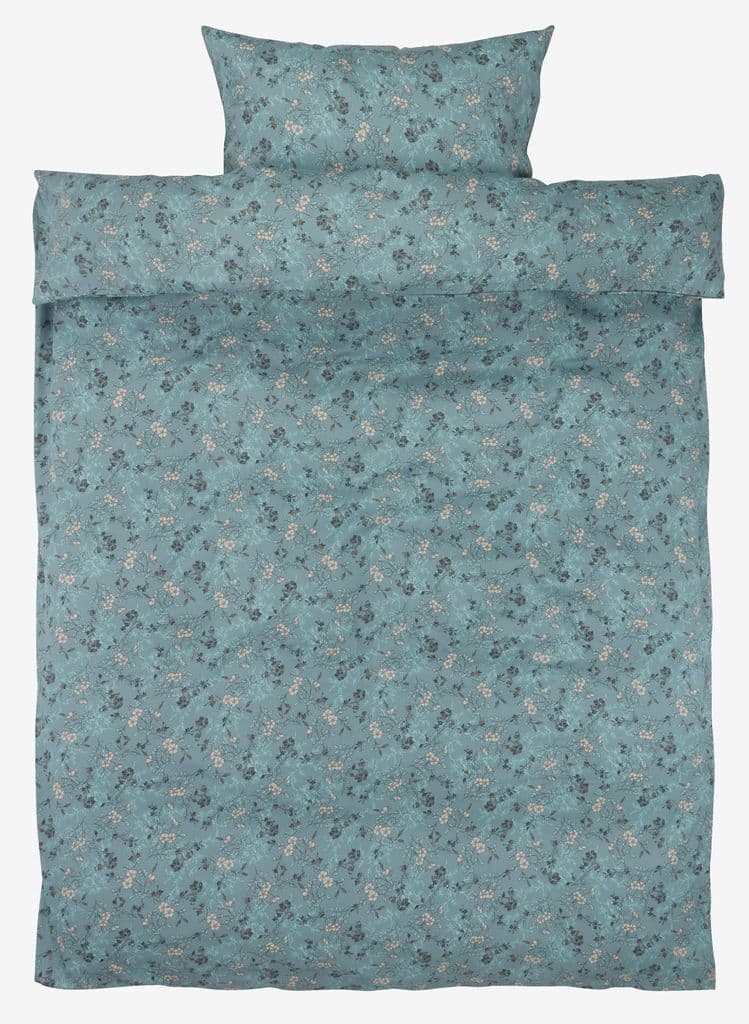Conjunto capa edredão acetinado EBBA 155x220 azul