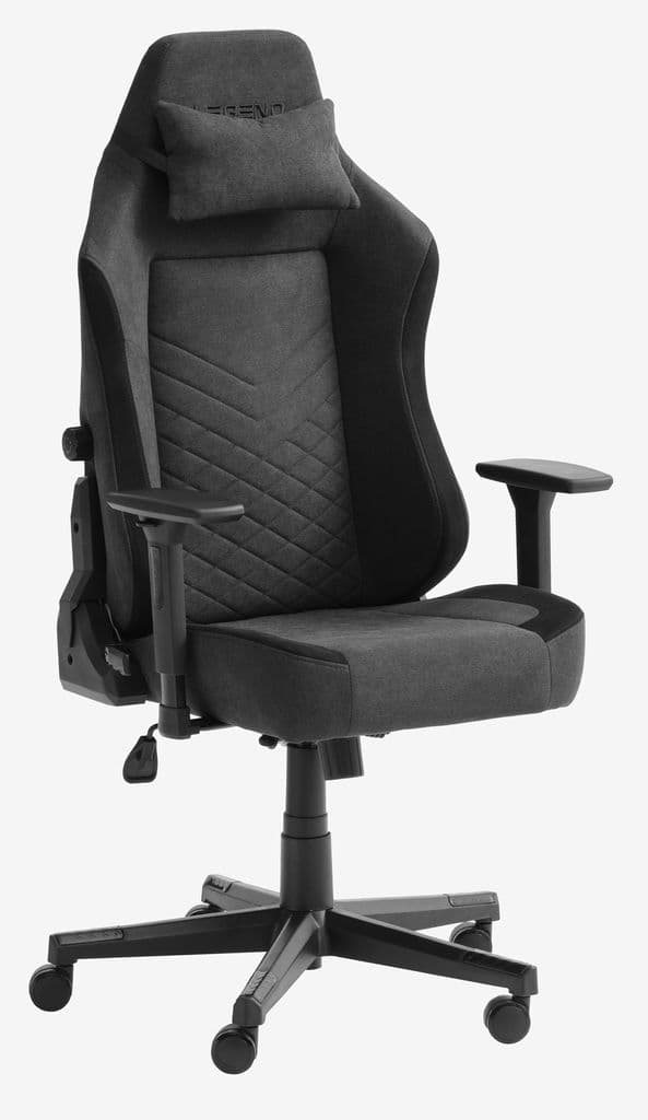 Cadeira gaming ABILDAA tecido cinzento antracite