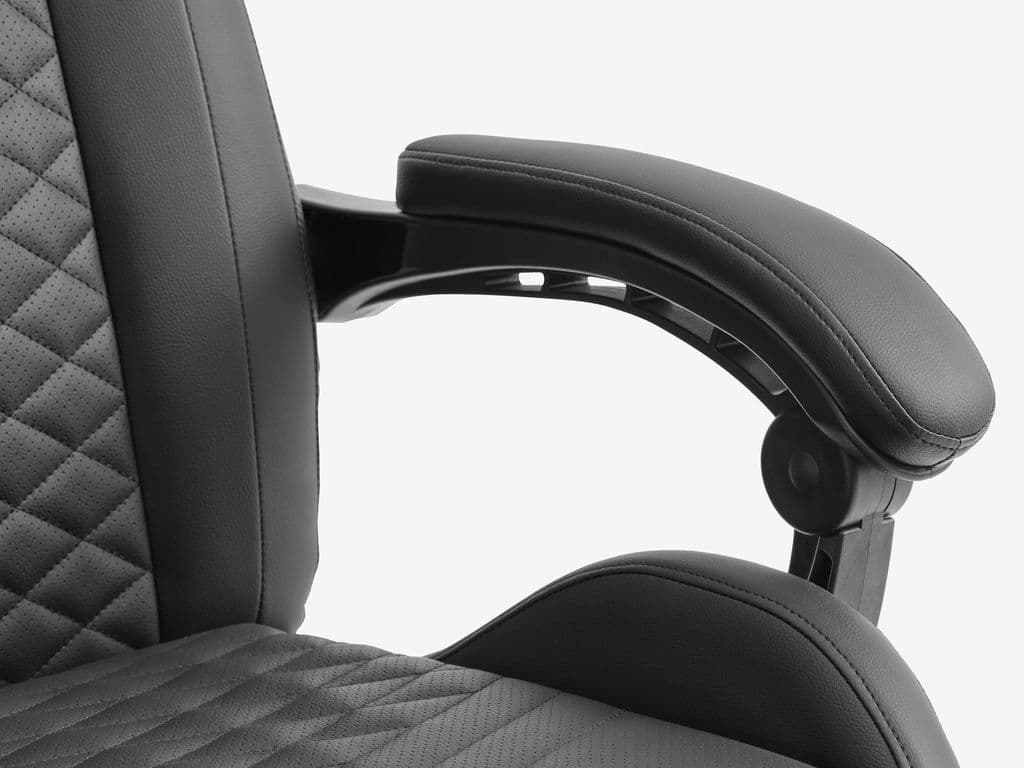 Cadeira gaming HALLUM c/ apoio para pés pele sintética preto