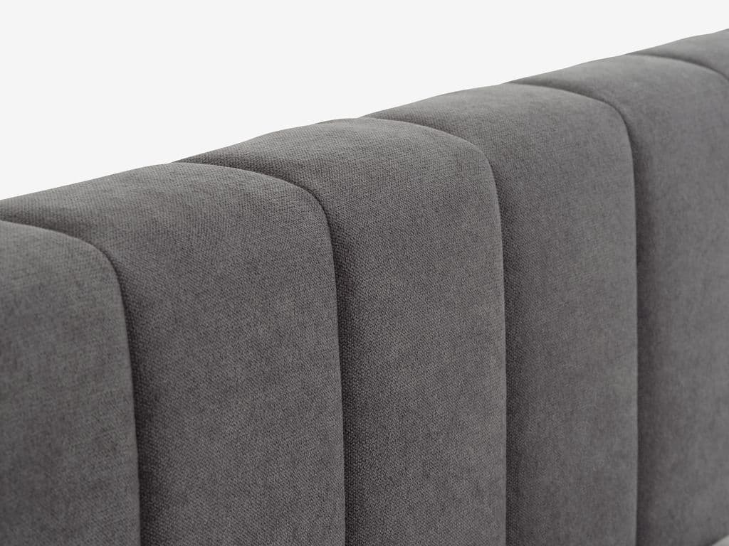 Estrutura de cama HASLEV com arrumação 135x190 cinz escuro
