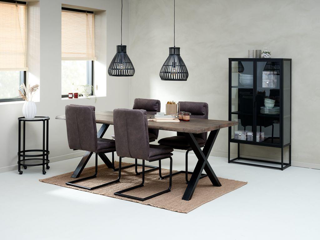 Cadeira de jantar ULSTRUP antracite/preto