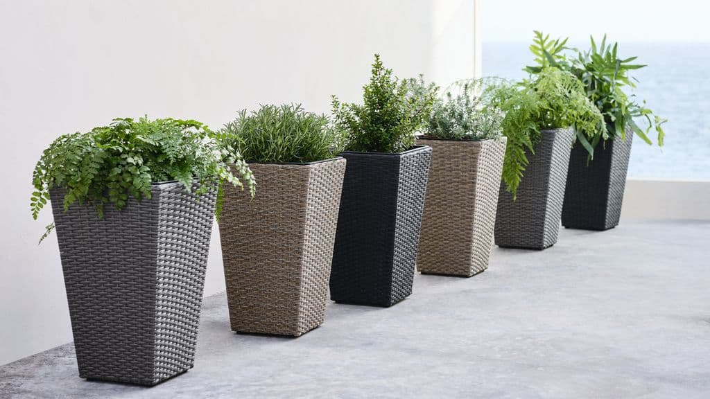 Cesto de jardim BLOMMOR L31xC31xA50 cinzento