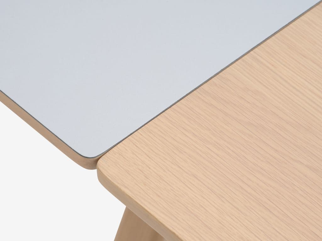 Mesa de jantar EGEBJERG 90x160/250 cinzento claro/carvalho