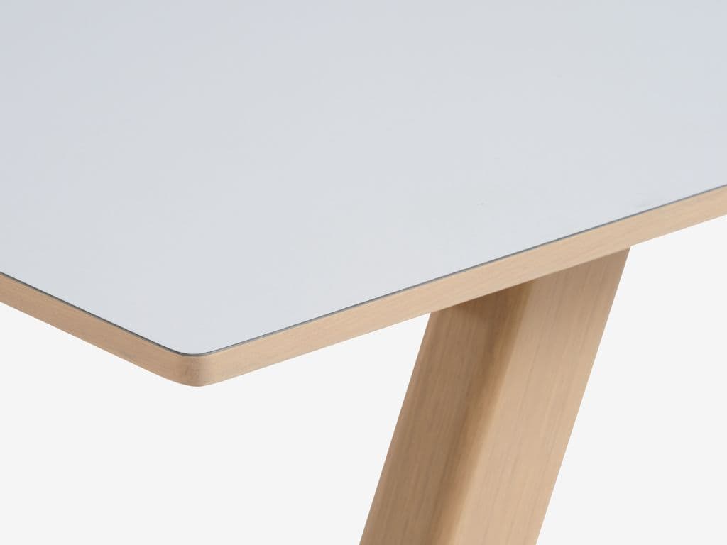 Mesa de jantar EGEBJERG 90x160/250 cinzento claro/carvalho