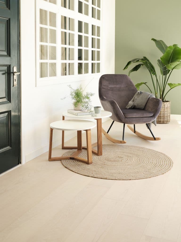 Conjunto de mesas SVENSTRUP Ø60/50 branco/carvalho 2 un