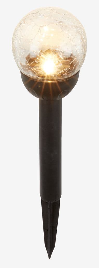 Candeeiro solar SVARTAND Ø8xA35 cm preto