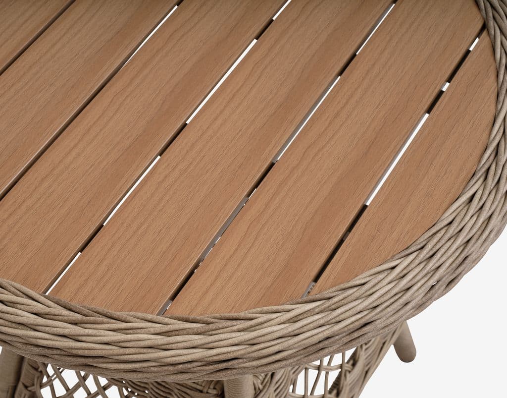 MAGLEBJERG Ø70 mesa + 2 MAGLEBJERG cadeira natural