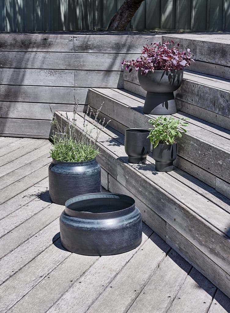Vaso jardim SKADE Ø16/14 preto 2 unidades