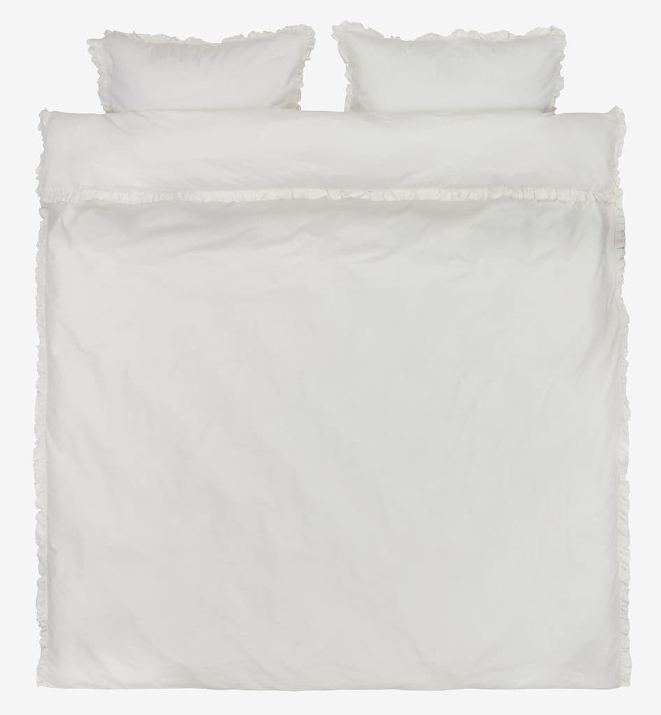 Conjunto capa edredão ELMA algodão lavado 240x220 branco