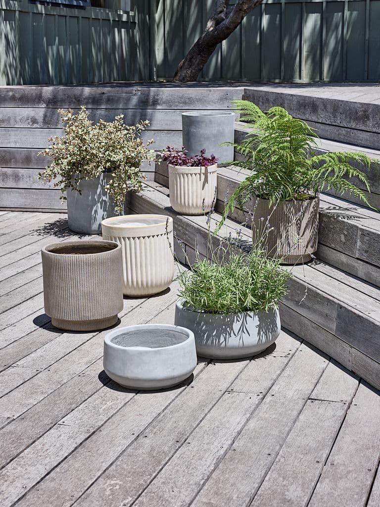 Vaso jardim FLUGA Ø33xA32 cinzento