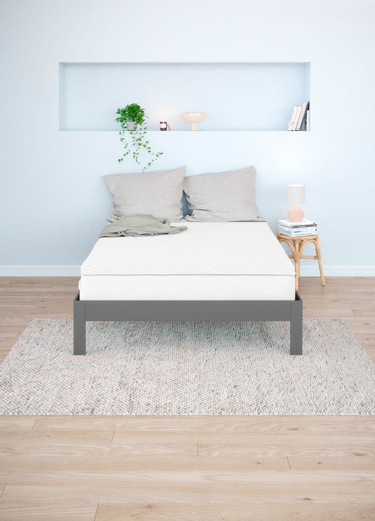 Estrutura de cama KILDEN 90x200 cinzento escuro