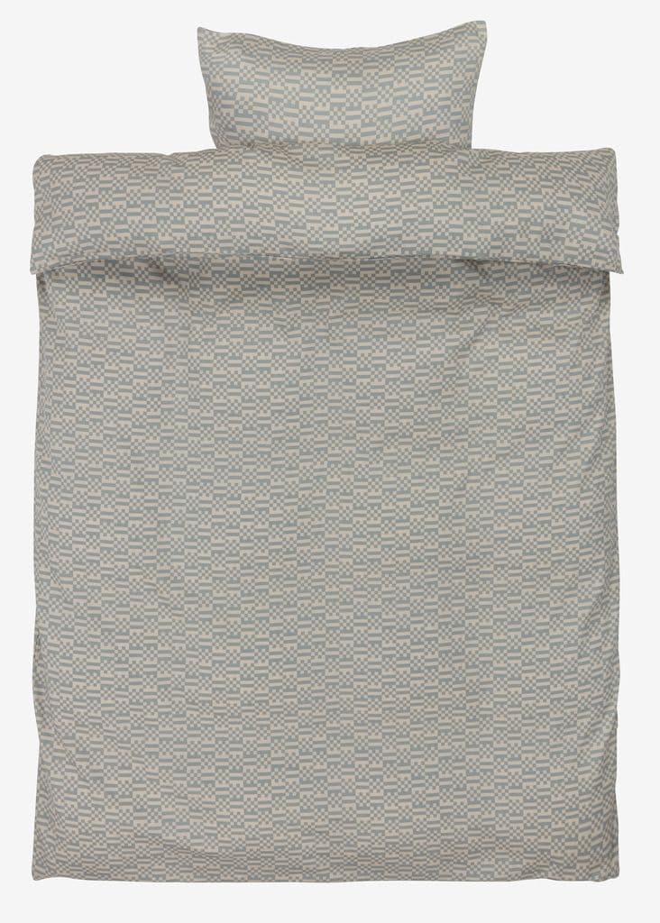 Conjunto capa edredão acetinado TESSA 155x220 verde-água