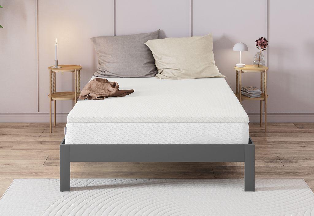 Estrutura de cama KILDEN 90x200 cinzento escuro