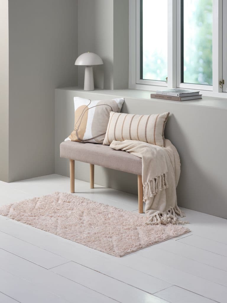 Almofada decorativa ENGKLOKKE 30x60 bege/castanho