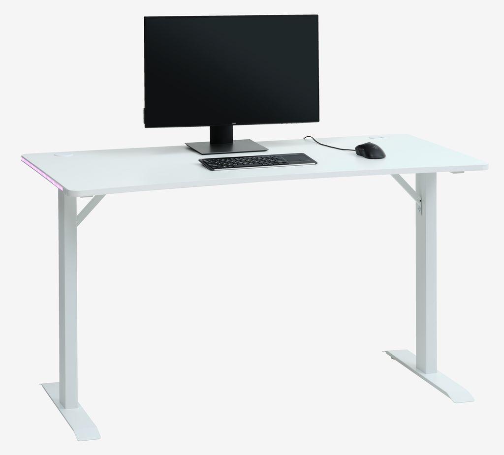 Mesa gaming HALBJERG 62x135 com LED branco