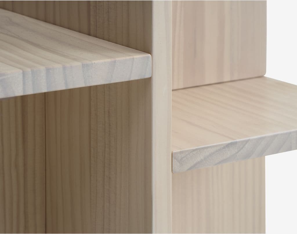 Pedestal SOLLERUP 33x40 com prateleiras pinho maciço