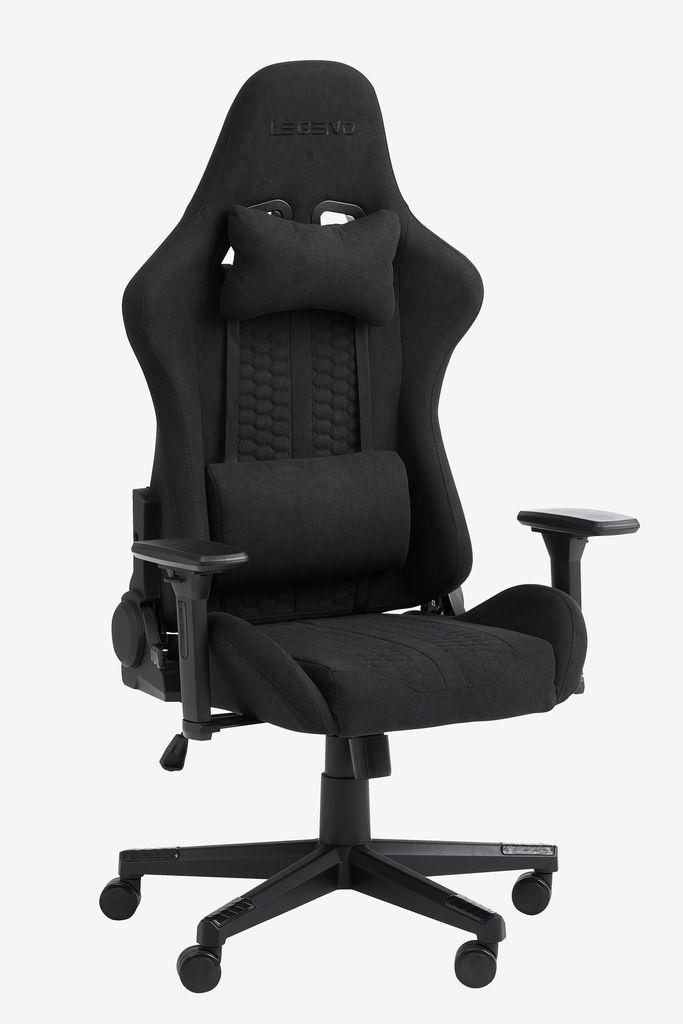 Cadeira gaming NIBE tecido preto/preto