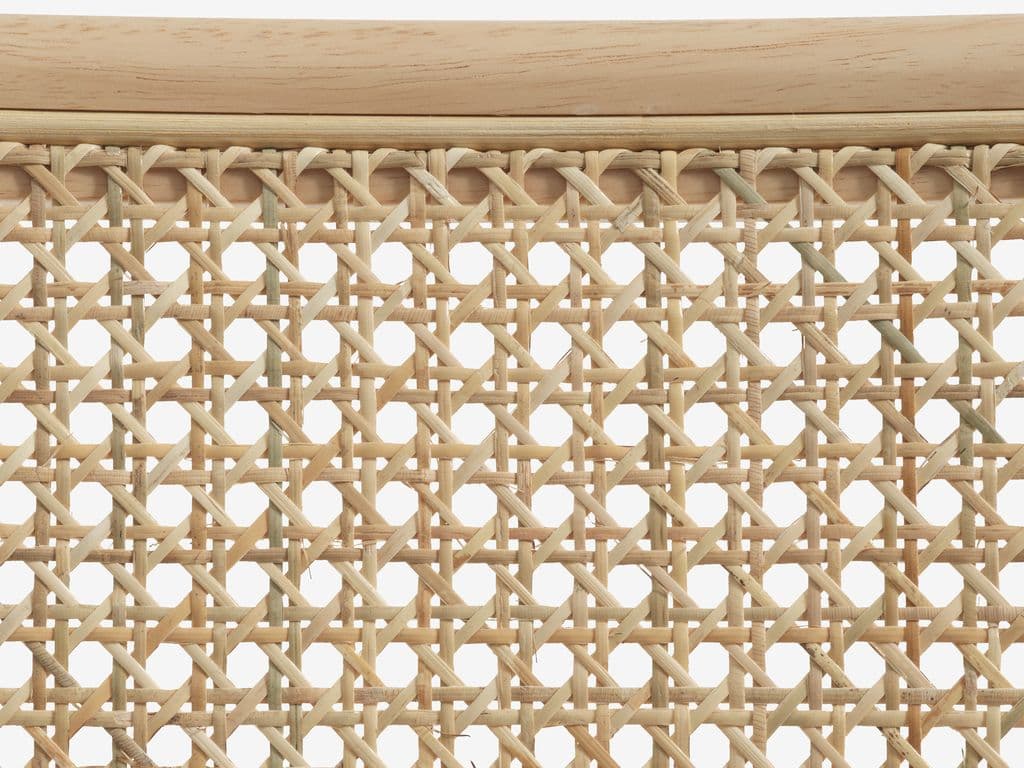 Cadeira de jantar HASSING rattan/crómio
