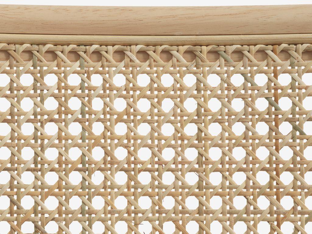 Cadeira de jantar HASSING rattan/crómio