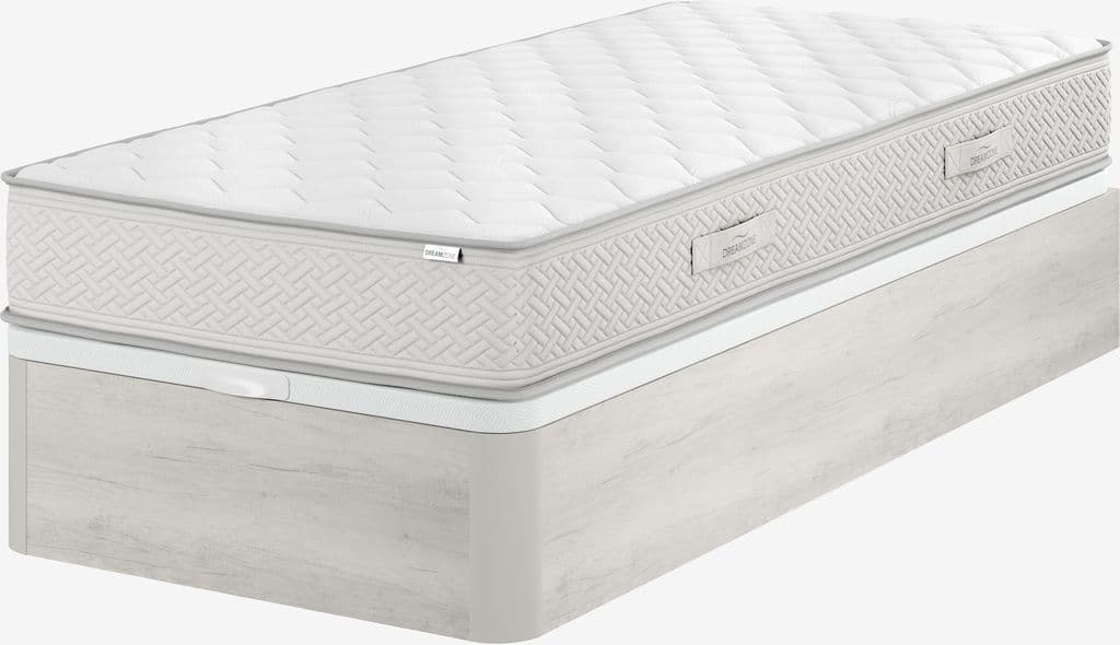 Base sommier 90x190cm SKJELA GA45 cinzento claro