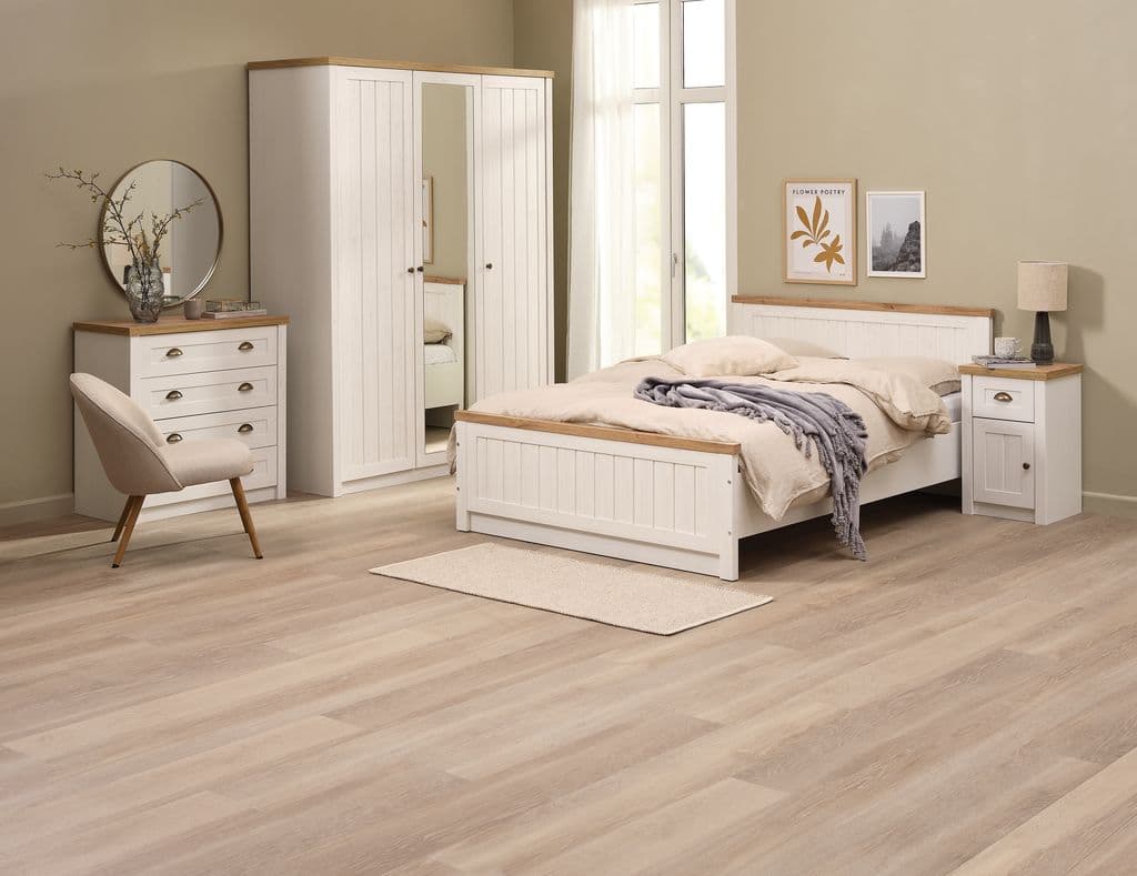 Roupeiro MARKSKEL 162x210 branco/cor carvalho