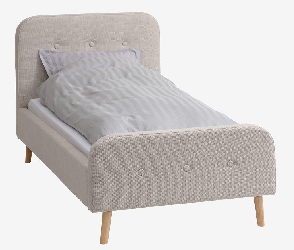 Estrutura de cama KONGSBERG 90x200 tecido bege