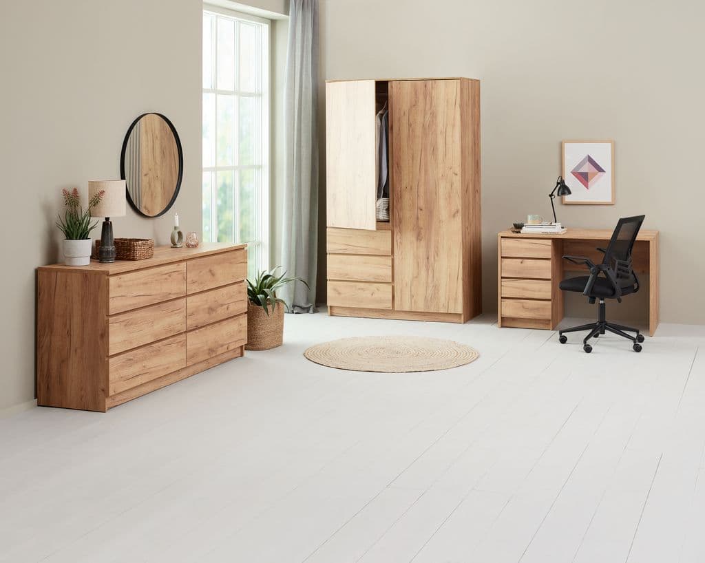 Roupeiro LIMFJORDEN 120x200 combi cor carvalho natural