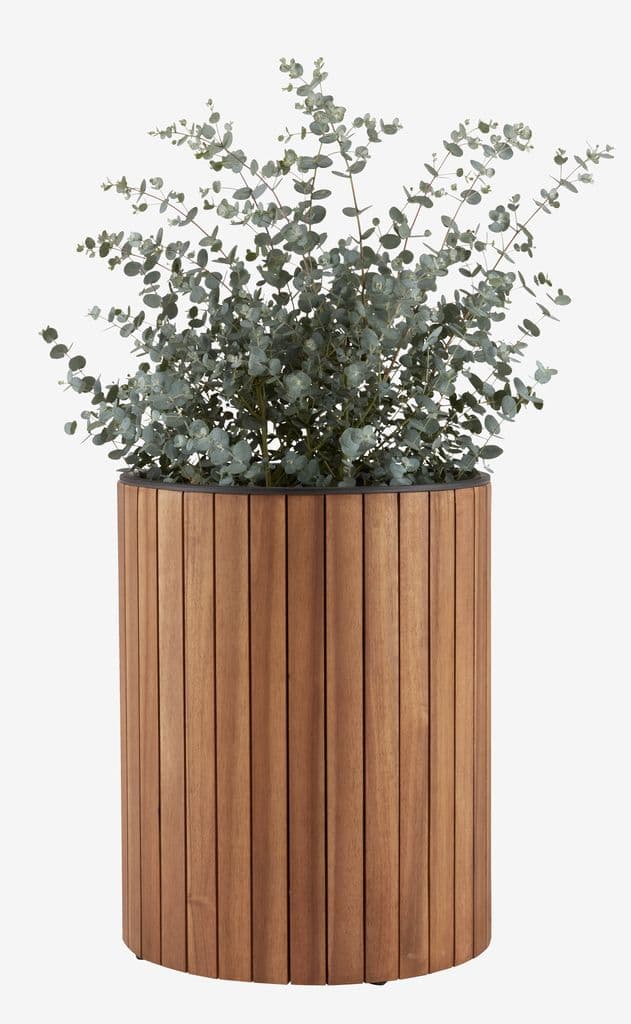 Vaso jardim MYRHAUK Ø34xA43 madeira dura
