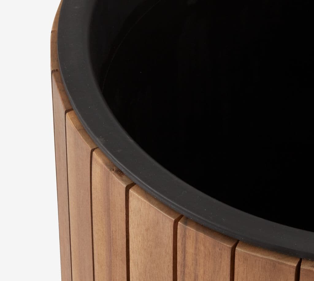 Vaso jardim MYRHAUK Ø34xA43 madeira dura