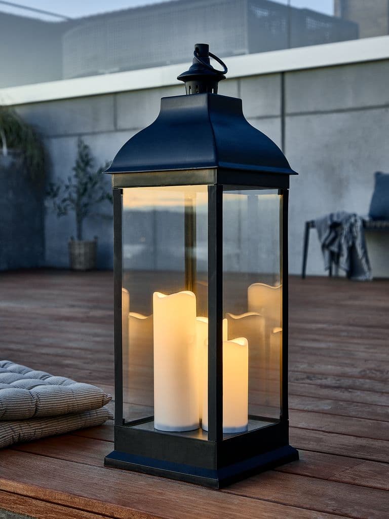 Lanterna ANKA L24xC24xA70 com LED preto